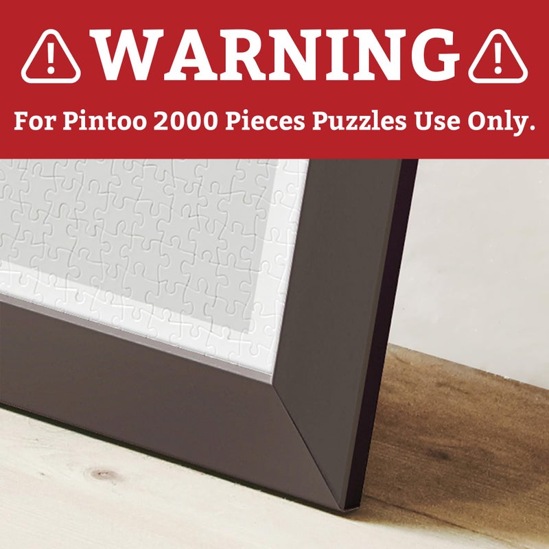 Pintoo Jigsaw Puzzle Frame Tailor-Made for Pintoo's 2000 Pieces Puzzle ONLY - Dark Brown - Effortless & Toolless Assembly NO Glue Required [W1035] - Image 2